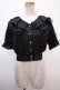 画像1: axes femme POETIQUE / フリルデザインクロップドブラウス M 黒 Y-25-02-13-067-AX-BL-SZ-ZI (1)