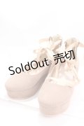 axes femme / 厚底レースアップシューズ M ベージュ Y-25-02-13-005-AX-SH-SZ-ZY