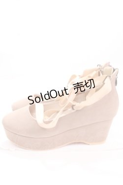 画像2: axes femme / 厚底レースアップシューズ M ベージュ Y-25-02-13-005-AX-SH-SZ-ZY