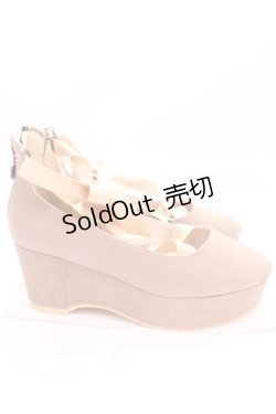 画像4: axes femme / 厚底レースアップシューズ M ベージュ Y-25-02-13-005-AX-SH-SZ-ZY