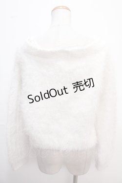 画像2: axes femme POETIQUE / フェザーニットトップス M 白 Y-25-02-13-105-AX-TO-SZ-ZT312