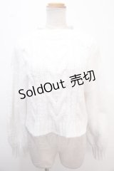 axes femme / フェザーXモールットプルオーバー  白 Y-25-02-13-106-AX-TO-SZ-ZT186