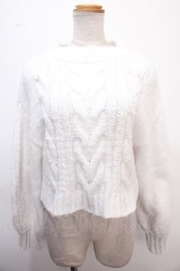 axes femme / フェザーXモールットプルオーバー  白 Y-25-02-13-106-AX-TO-SZ-ZT186