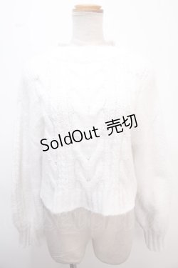 画像1: axes femme / フェザーXモールットプルオーバー  白 Y-25-02-13-106-AX-TO-SZ-ZT186