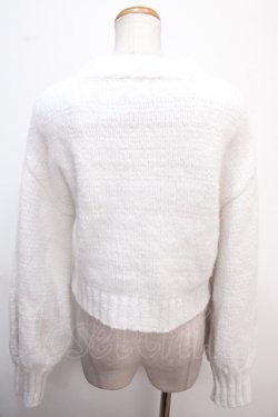 画像2: axes femme / フェザーXモールットプルオーバー  白 Y-25-02-13-106-AX-TO-SZ-ZT186