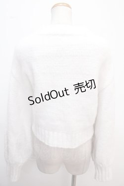 画像2: axes femme / フェザーXモールットプルオーバー  白 Y-25-02-13-106-AX-TO-SZ-ZT186