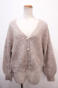 axes femme / サイド編み上げニットカーデ F モカ Y-25-02-13-108-AX-TO-SZ-ZT095