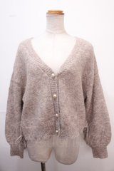 axes femme / サイド編み上げニットカーデ F モカ Y-25-02-13-108-AX-TO-SZ-ZT095