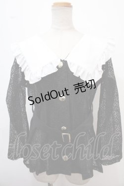 画像1: axes femme POETIQUE / 総レースシアーケープジャケット M 黒 Y-25-02-13-119-AX-TO-SZ-ZI