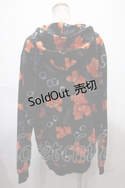 画像2: Wrouge / Confined Bear 総柄パーカー  黒 Y-25-02-13-126-PU-TO-SZ-ZY