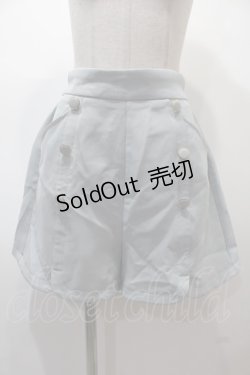 画像1: axes femme POETIQUE / 連ボタンキュロットパンツ  サックス Y-25-02-13-131-AX-PA-SZ-ZH