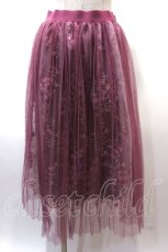 画像1: 【SALE】axes femme / 刺繍チュールレイヤードスカート  コイピンク Y-25-02-13-140-AX-SK-AS-ZT175 (1)