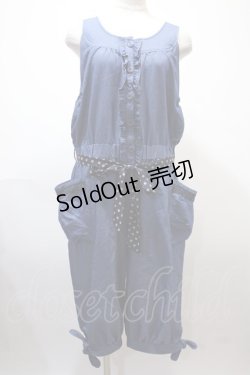 画像1: axes femme / オールインワン  ブルー Y-25-02-13-187-AX-PA-AS-OS