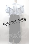 axes femme POETIQUE / シアーブラウスセットワンピース  黒×サックス Y-25-02-13-193-AX-OP-SZ-OS