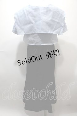 画像2: axes femme POETIQUE / シアーブラウスセットワンピース  黒×サックス Y-25-02-13-193-AX-OP-SZ-OS