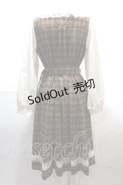 画像2: axes femme POETIQUE / レイヤードデザインワンピース  茶 Y-25-02-13-206-AX-OP-SZ-ZT313