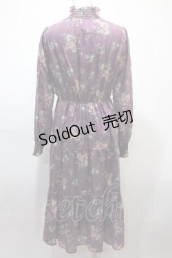 画像2: axes femme / 花柄ティアードワンピース M パープル Y-25-02-13-211-AX-OP-SZ-ZI