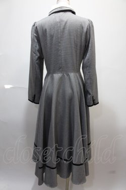 画像2: Favorite / 時計塔に佇む令嬢の千鳥格子クラシカルワンピ M-L ブラック Y-25-02-13-214-LO-OP-SZ-ZT439