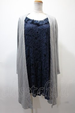 画像1: axes femme / レイヤード風チュニック  紺 Y-25-02-13-216-AX-OP-SZ-ZT381