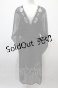Ozz On /レイヤードワンピース  黒ｘグレー Y-25-02-13-224-OO-OP-AS-ZS