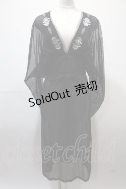 画像1: Ozz On /レイヤードワンピース  黒ｘグレー Y-25-02-13-224-OO-OP-AS-ZS