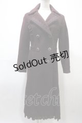 axes femme / 薔薇レース襟コート  ワイン Y-25-02-13-225-AX-CO-SZ-ZT-C002