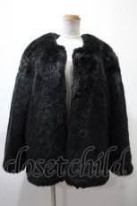 画像1: 【SALE】INGEBORG / フェイクファーコート  黒 Y-25-02-13-231-LO-CO-AS-ZTC003 (1)