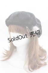 axes femme / ベレー帽  黒 Y-25-02-13-017-AX-AC-SZ-ZT421