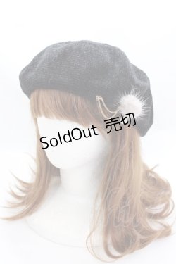 画像1: axes femme / ベレー帽  黒 Y-25-02-13-017-AX-AC-SZ-ZT421