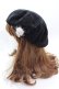 画像2: axes femme / ベレー帽  黒 Y-25-02-13-017-AX-AC-SZ-ZT421 (2)