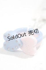 MILK / ツインハートリング  ピンク×サックス Y-25-02-16-056-ML-AC-SZ-ZY