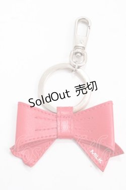 画像1: MILK / リボンバッグチャーム  レッド Y-25-02-16-067-ML-ZA-SZ-ZY