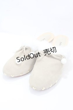 画像1: MILK / 木底ブーサン L ベージュ Y-25-02-16-089-ML-SK-SZ-ZT-K003