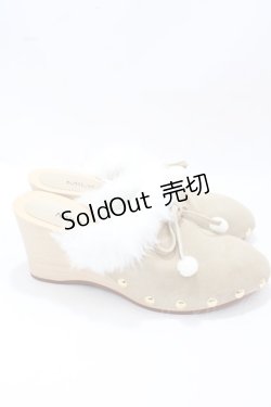 画像4: MILK / 木底ブーサン L ベージュ Y-25-02-16-089-ML-SK-SZ-ZT-K003