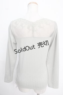 画像2: axes femme / 繊細レース長袖インナー M グリーン Y-25-02-16-118-AX-TO-SZ-OS
