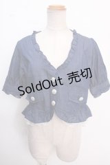 axes femme / デニムフリル付きショートジャケット M インディゴ Y-25-02-16-132-AX-TO-SZ-OS