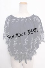 axes femme / 刺繍ブラウジングプルオーバー  紺 Y-25-02-16-133-AX-TO-AS-OS