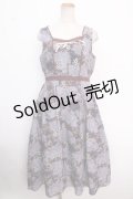 axes femme / ヴィンテージマップ柄ワンピ M 紺 Y-25-02-16-149-AX-OP-SZ-OS