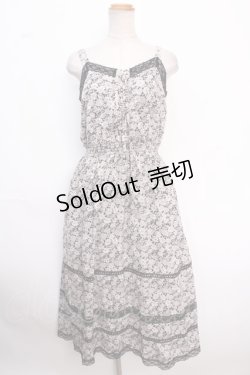 画像1: axes femme / 小花柄キャミワンピース M 黒 Y-25-02-16-158-AX-OP-SZ-OS