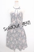 axes femme / ばら柄ノースリワンピース M 紺 Y-25-02-16-159-AX-OP-SZ-OS