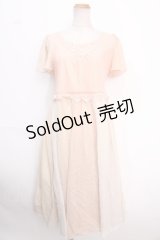 axes femme / シフォン切替ロングワンピース  ピンク Y-25-02-16-160-AX-BL-AS-OS