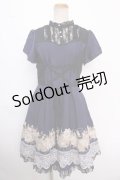 axes femme / フロントレースアップワンピース M 紺 Y-25-02-16-161-AX-OP-SZ-OS