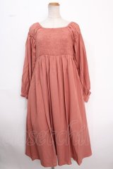 axes femme / シャーリングバックリボンワンピース M ピンク Y-25-02-16-168-AX-OP-SZ-ZI