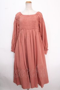 axes femme / シャーリングバックリボンワンピース M ピンク Y-25-02-16-168-AX-OP-SZ-ZI