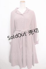 axes femme / チュール袖シャツワンピース M ピンク Y-25-02-16-184-AX-OP-SZ-ZI