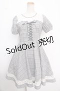 axes femme / グレンチェックビスチェワンピース M グレー Y-25-02-16-187-AX-OP-SZ-ZI
