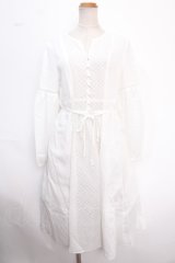 axes femme / シフォンレース切替ワンピース M 生成り Y-25-02-16-189-AX-OP-SZ-OS