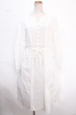 画像1: 【SALE】axes femme / シフォンレース切替ワンピース M 生成り Y-25-02-16-189-AX-OP-SZ-ZT258 (1)