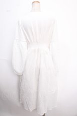 画像2: 【SALE】axes femme / シフォンレース切替ワンピース M 生成り Y-25-02-16-189-AX-OP-SZ-ZT258 (2)