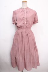 axes femme POETIQUE / マジョリカプリーツロングワンピース M ピンク Y-25-02-16-191-AX-OP-SZ-OS